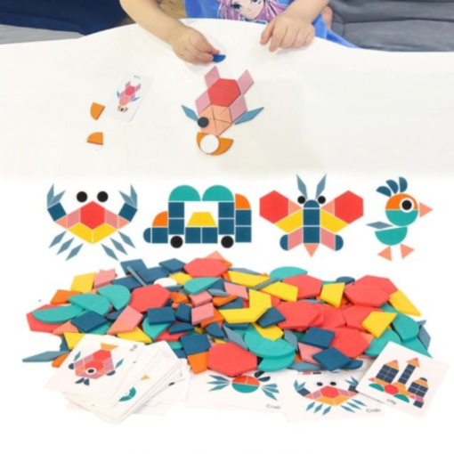 Medinė dėlionė mozaika MONTESSORI - Image 3