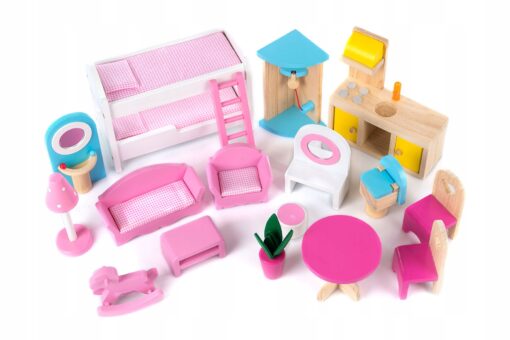 Medinis lėlių namas su LED apšvietimu KINDERPLAY - Image 7