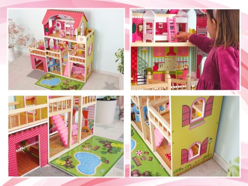 Medinis lėlių namas su LED apšvietimu KINDERPLAY - Image 6