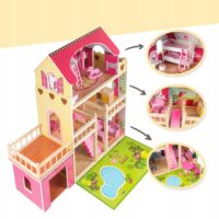 Medinis lėlių namas su LED apšvietimu KINDERPLAY - Image 3