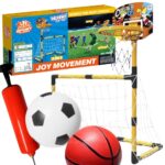 2in1 krepšinio rinkinys Futbolo vartai + kamuoliai ir pompa