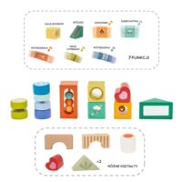 CLASSIC WORLD Medinės sensorinės kaladėlės MONTESSORI 14 vnt.