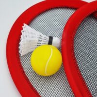 Didelės badmintono teniso raketės vaikams – raudonas