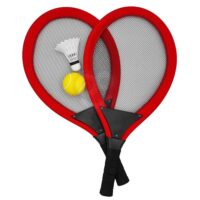 Didelės badmintono teniso raketės vaikams – raudonas
