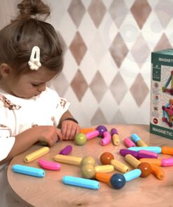 Magnetinės edukacinės konstrukcinės kaladėlės 38vnt