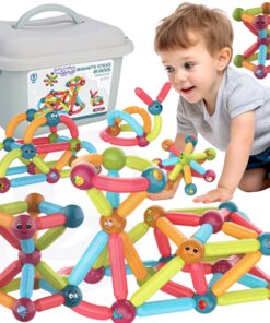 Magnetinės konstrukcijos Statybiniai blokai Mokomieji 76 vnt.