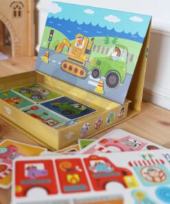 Montessori mokomoji galvosūkio magnetinė dėžutė vaikams TOOKY TOY 80 el.