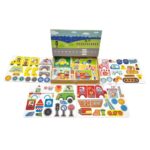 Montessori mokomoji galvosūkio magnetinė dėžutė vaikams TOOKY TOY 80 el.
