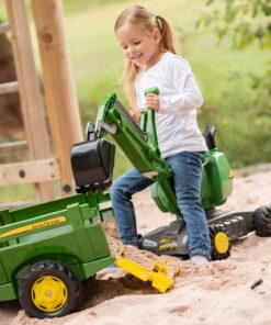 Rolly Toys RollyDigger John Deere ekskavatorius su važiavimo lazda