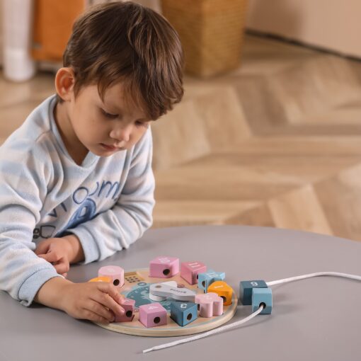VIGA PolarB formų rūšiavimo laikrodis siūlų vėrimui Montessori