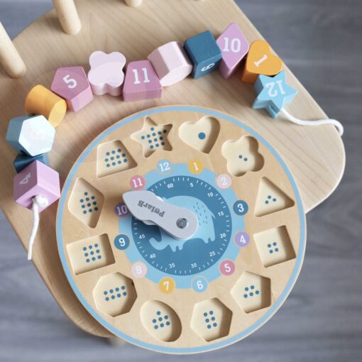 VIGA PolarB formų rūšiavimo laikrodis siūlų vėrimui Montessori