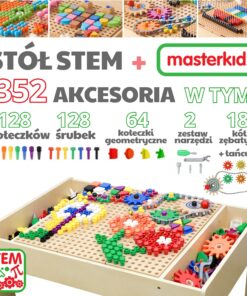 MASTERKIDZ medinis mokomasis stalas + SIENOS PRIEDAI