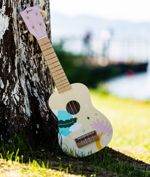 Medinė ukulele gitara vaikams