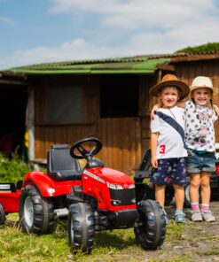 FALK Massey Ferguson raudonas pedalų traktorius su priekaba nuo 3 metų