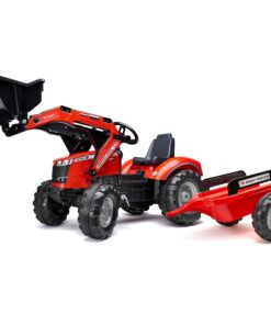 FALK Massey Ferguson raudonas pedalų traktorius su priekaba nuo 3 metų