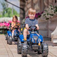 FALK New Holland didelis pedalinis traktorius su priekaba