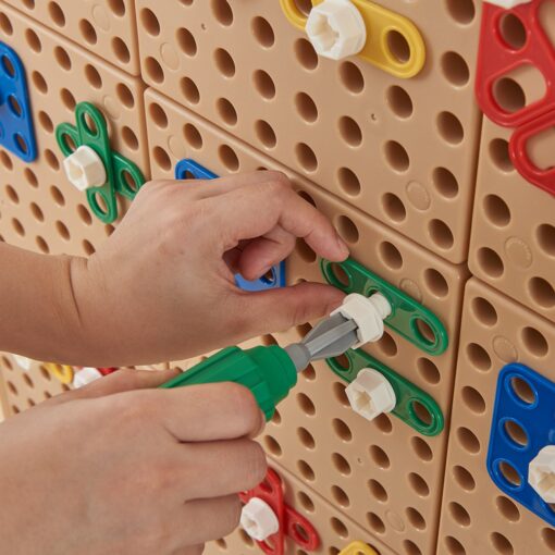 MASTERKIDZ geometrinių formų kaladėlių rinkinys STEM sienų plokštėms