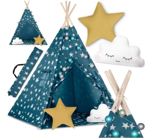 Tipi wigwam didelė palapinė žvaigždės - Image 3