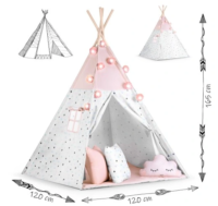 TIPI Wigwam Nukido baltai rausva palapinė - Image 6