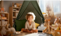 Tipi žalia palapinė su dideliu kilimėliu - Image 2