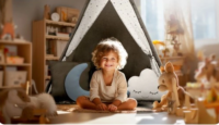 Tipi pilka palapinė su dideliu kilimėliu - Image 2