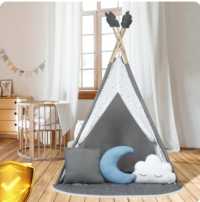 Tipi pilka palapinė su dideliu kilimėliu - Image 3
