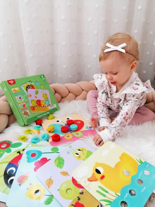 TOOKY TOY Dėlionės Kaladėlės Vaikams Gyvūnai Suderinti Mokymosi Formos Spalvos + Lentos