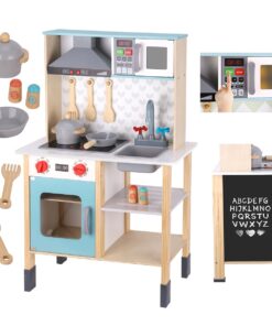 TOOKY TOY Didelė medinė virtuvėlė vaikams 10 detalių FSC