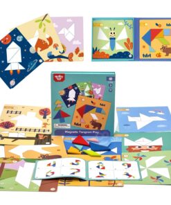 TOOKY TOY Tangram dėlionė Dėlionė vaikams Lavinimosi figūros Figūrėlės Formos 18 vnt.