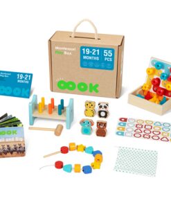 TOOKY TOY Žaislų dėžutė XXL Montessori edukacinė 7in1 sensorinė dėžutė 19-21 mėnesių