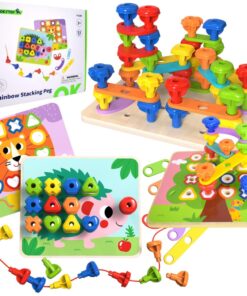 TOOKY TOY daugiafunkcinė lenta su spalvotais varžtais