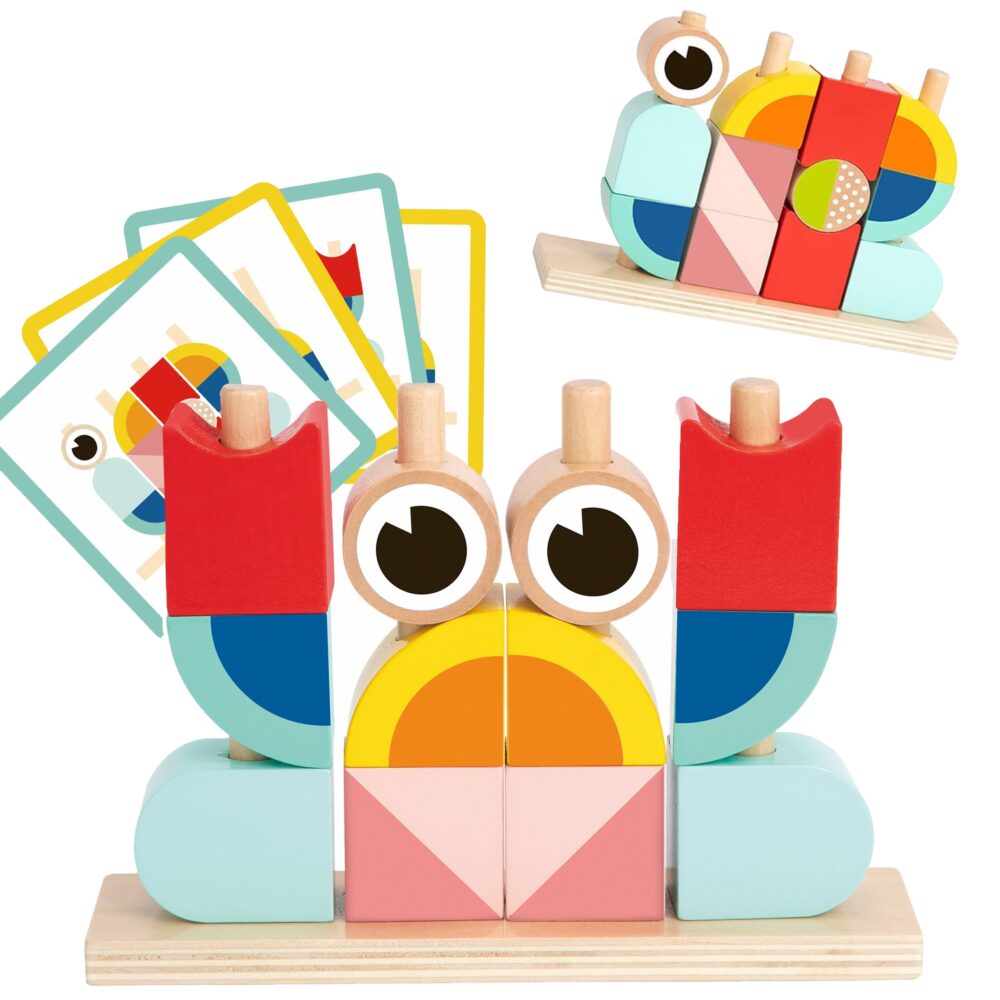 TOOKY TOY kūrybingi mediniai 3D kosminiai kaladėlės krabas TOOKY TOY kūrybingi mediniai 3D kosminiai kaladėlės krabas