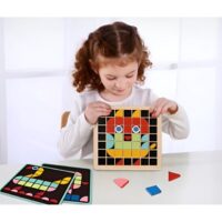 TOOKY TOY medinis mozaikinis Montessori dėlionė