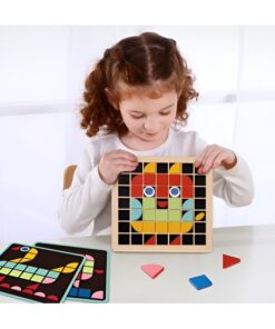 TOOKY TOY medinis mozaikinis Montessori dėlionė