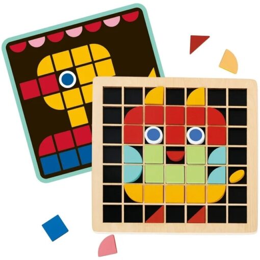 TOOKY TOY medinis mozaikinis Montessori dėlionė