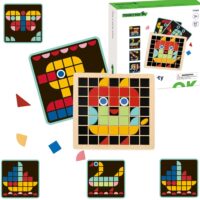 TOOKY TOY medinis mozaikinis Montessori dėlionė