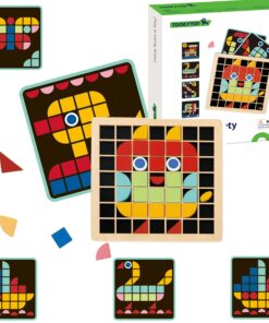 TOOKY TOY medinis mozaikinis Montessori dėlionė