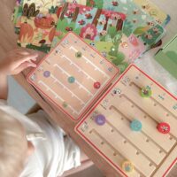 TOOKY TOY medinis žaidimas „Mokomės skaičiuoti gyvūnus“