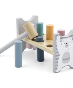 VIGA PolarB medinis suoliukas su plaktuku – Montessori