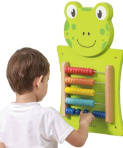 VIGA medinė manipuliavimo lenta „Abacus Frog“