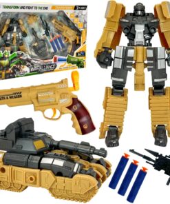 WOOPIE 3 viename transformuojantis roboto tankas ir strėlyčių paleidėjas