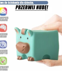 WOOPIE BABY Sensoriniai blokeliai Gyvūnai Suspaudžiantys Dėlionės + Garsas 6 vnt.