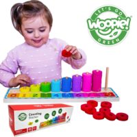 WOOPIE GREEN Montessori dėlionė skaičiuoti ir spalvinti