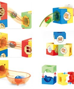 WOOPIE Marmurinis bėgimo kamuoliuko bėgimo takelio konstruktoriaus rinkinys 3D kaladėlės