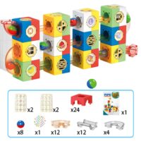 WOOPIE Marmurinis bėgimo kamuoliuko bėgimo takelio konstruktoriaus rinkinys 3D kaladėlės