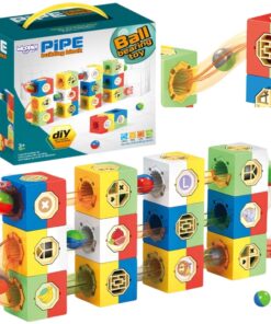 WOOPIE Marmurinis bėgimo kamuoliuko bėgimo takelio konstruktoriaus rinkinys 3D kaladėlės