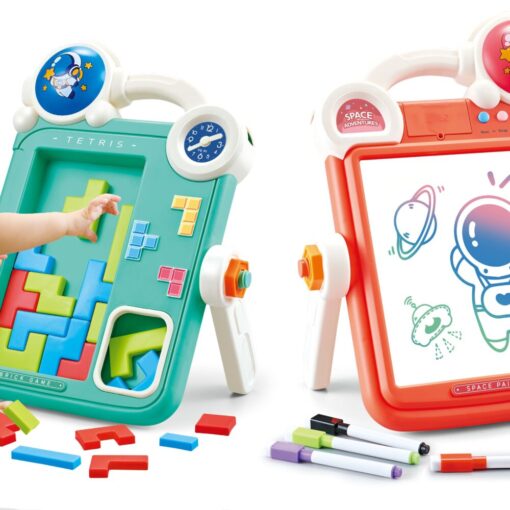 WOOPIE dvipusė piešimo lenta 2in1 Tetris žaidimas