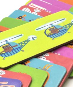 WOOPIE edukacinis žaidimas „Transportas“ Gyvūnai Montessori domino dėlionė