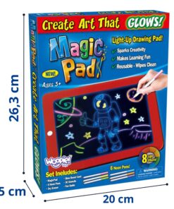 WOOPIE magiškos grafikos piešimo planšetė neoninėmis spalvomis