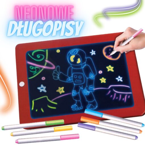 WOOPIE magiškos grafikos piešimo planšetė neoninėmis spalvomis